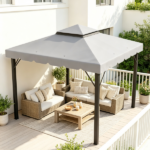 Light Gray 10 x 10 FT Gazebo Canopy Replacement(Only canopy roof) - Image 6