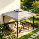 Light Gray 10 x 10 FT Gazebo Canopy Replacement(Only canopy roof) - Image 7