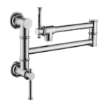 Wall mounted Pot Filler Faucet, Modern Brass Pot Filler Two-Attachment Wall Mount Folding Kitchen Pot Filler Swing Arm - Image 2