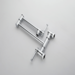 Wall mounted Pot Filler Faucet, Modern Brass Pot Filler Two-Attachment Wall Mount Folding Kitchen Pot Filler Swing Arm - Image 6