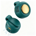 Portable Clip-On Small Silent Bladeless Fan USB Rechargeable 3-Speed Mini Fans Green (products W/ battery US Logistics For DHL Ground/ Fedex Ground. TK/TMEU only For self-pickup, self-pickup Cannot use USPS)