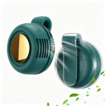 Portable Clip-On Small Silent Bladeless Fan USB Rechargeable 3-Speed Mini Fans Green (products W/ battery US Logistics For DHL Ground/ Fedex Ground. TK/TMEU only For self-pickup, self-pickup Cannot use USPS) - Image 4