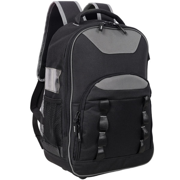 81910561_1 Oxford Cloth Multifunctional Tool Backpack, Heavy-Duty Tool Bag with Multiple Pockets for Electricians and Technicians - Image 1