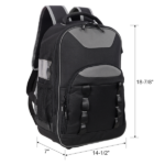 Oxford Cloth Multifunctional Tool Backpack, Heavy-Duty Tool Bag with Multiple Pockets for Electricians and Technicians - Image 8