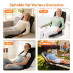 Full Body Massage Mat with 10 Pure Copper Motors, 9 Modes & 9 Intensity Levels Massage Pad with Heat, Timer Function, Overheat Protection, for Home Car Sofa Bed Use - Image 7