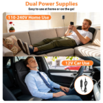 Full Body Massage Mat with 10 Pure Copper Motors, 9 Modes & 9 Intensity Levels Massage Pad with Heat, Timer Function, Overheat Protection, for Home Car Sofa Bed Use - Image 8