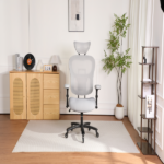 500LBS Big and Tall Office Chair Mesh Breathable, Gaming Chair with Adjustable Backrest Height & Headrest Angle & Adaptive Lumbar Lupport, Executive Computer Desk Chair with 2D Flip-Up Arms,Grey. - Image 4