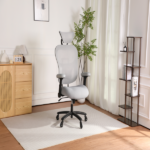 500LBS Big and Tall Office Chair Mesh Breathable, Gaming Chair with Adjustable Backrest Height & Headrest Angle & Adaptive Lumbar Lupport, Executive Computer Desk Chair with 2D Flip-Up Arms,Grey. - Image 7
