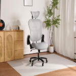 500LBS Big and Tall Office Chair Mesh Breathable, Gaming Chair with Adjustable Backrest Height & Headrest Angle & Adaptive Lumbar Lupport, Executive Computer Desk Chair with 2D Flip-Up Arms,Grey. - Image 8