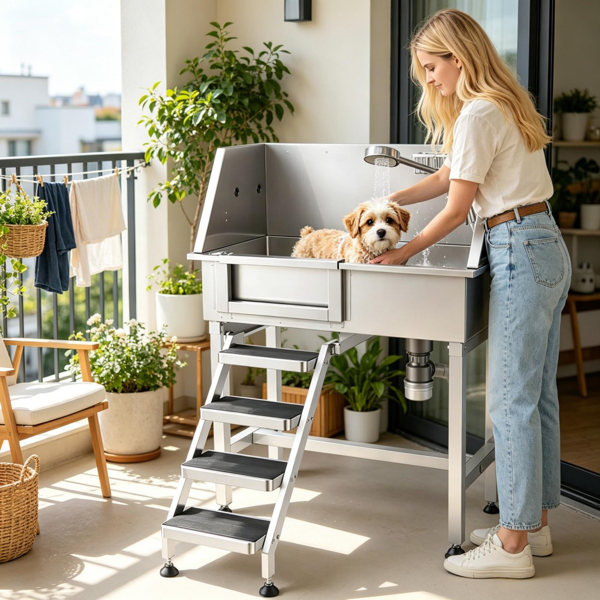 Stainless Steel Dog Washing Station