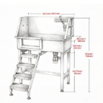 Stainless Steel Dog Washing Station - Image 4