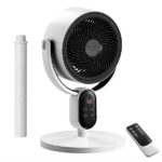 US Standard FKYT-L18XH5R Circulation Fan, 110V 40W, 2-in-1 Air Circulator Fan with Remote Control, ABS Housing, Copper-clad Aluminum Motor, Black & White, 3 Speed Levels, 12H Timer, Manual Vertical Adjustment, Automatic Horizontal Oscillation, LED Display & Remote Control, Ventilation, Dual-use for - Image 4