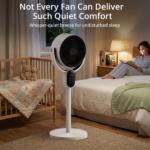 US Standard FKYT-L18XH5R Circulation Fan, 110V 40W, 2-in-1 Air Circulator Fan with Remote Control, ABS Housing, Copper-clad Aluminum Motor, Black & White, 3 Speed Levels, 12H Timer, Manual Vertical Adjustment, Automatic Horizontal Oscillation, LED Display & Remote Control, Ventilation, Dual-use for - Image 8
