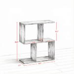 Narrow Side Table with Storage Shelves, 19.7" W x 7.7" D x 22.8" H - Image 4