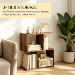 Narrow Side Table with Storage Shelves, 19.7" W x 7.7" D x 22.8" H - Image 5