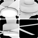52 inch Ceiling Fans with Lights, Large Air Volume Ceiling Fans with Reversible Quiet DC Motor and Remote, 5X-W5[Unable ship on weekends, TK/TEMU only for pickup, only TX10643 warehouse supports GOFO] - Image 4