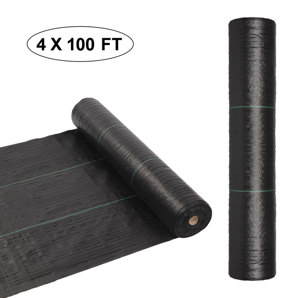90319212_1 4*100ft Black Weeding Cloth Polyethylene Foldable - Image 1