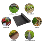 4*100ft Black Weeding Cloth Polyethylene Foldable - Image 5