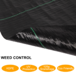4*100ft Black Weeding Cloth Polyethylene Foldable - Image 6