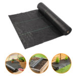 4*100ft Black Weeding Cloth Polyethylene Foldable - Image 7