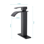 Waterfall Spout Single Handle Bathroom Sink Faucet - Image 3
