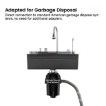 Pull-out Faucet Single Bowl Sink Kitchen Vegetable Sink 304 30"x18" Whale Waterfall Sink Stainless Steel Dish Sink wIth Dishwasher Accessories Household Vegetable Washing Basin, Dark Gray[Unable ship on weekends, TK/TEMU only for pickup, only TX10643 warehouse supports GOFO] - Image 3