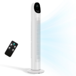 US Standard TF-36BR Tower Fan, 110V 50W, 34 Inch, No Water Tank, Remote Control & Digital Display, Plastic Material, Black & White, Concave Arc Head, 9-Hour Timer, Indoor Use - Image 6
