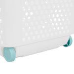 2 Bushel Rolling Plastic Laundry Hamper with Pop-up Handle, White, 2 Pack (Shipment from Walmart) - Image 3