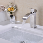 Waterfall Spout Bathroom Sink Single Handle Faucet with Pop-Up Drain (with Overflow) - Image 8