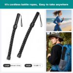Only USPS & Local Pickup Upgraded Coated cordless battle-style ropes, Lightweight and Portable, Perfect for Upper Body & Arm Workouts. Ideal for Home, Office, Outdoor or Hotel Use Anytime. Start Your Versatile Fitness Routine Now! - Image 4