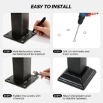 Handrails for Outdoor Steps Fits 3 to 4 Steps - Image 5