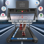 Treadmills for Home, 3.5HP Quiet Folding Treadmill with Heart Rate Sensor, Dual Cushion System, 330lbs Weight Capacity, Holder for Cup & Phone - Image 6