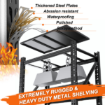 31.5''W Heavy Duty Storage Shelves, 2500LBS Metal Garage Shelving Units, 4 Tier Adjustable Large Industrial Shelves for Warehouse Workshop Basement (31.5''W x 13.8''D x 73.2''H) - Image 5
