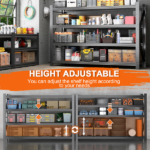 31.5''W Heavy Duty Storage Shelves, 2500LBS Metal Garage Shelving Units, 4 Tier Adjustable Large Industrial Shelves for Warehouse Workshop Basement (31.5''W x 13.8''D x 73.2''H) - Image 7