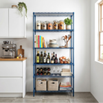 5-layer adjustable shelf Display Rack Iron household shelf with adjustable feet 29.13*13.39*59.06in Navy Blue - Image 10