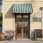 4' Window Door Awning Sun Shade Canopy Outdoor Patio Cover, Green & White Stripes - Image 9
