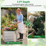4×2×2 Ft Galvanized Steel Raised Garden Bed Outdoor Planter Box for Vegetables Herbs Flowers - Image 5