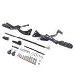 Forward Controls Foot Pegs Levers Linkages Fit for Harley-Davidson Sportster XL883 1200 2004-2013 Black Aluminum - Image 4