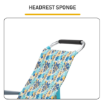 17 Inch Seat Height Beach Chair for Adults, Folding Portable Camping Chair with Headrest, Cup Holder, Side Pocket & Bottom Storage Bag, 7-Position Adjustable Aluminum Beach Chair, Heavy Duty 265 LBS Capacity, Oxford Fabric for Beach, Patio, Pool, Vintage Summer Print - Image 13