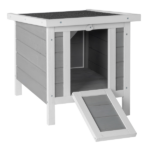 20" Wooden Waterproof Rabbit Hutch Pet Bunny Small Animal House Habitat Gray - Image 6