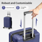 Non-TSA customs lock 4-in-1 PP trolley case, 16in, 20in, 24in, 28in PP, navy blue - Image 22