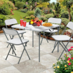 34" Square Resin Fold-in-Half Table, White (Shipment from Walmart) - Image 6