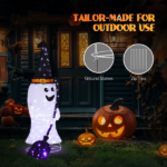 Replace 94400163 4ft Ghost 100LED Lighted Outdoor Halloween Decorations - Image 3