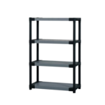 4-Shelf Standard Duty Plastic Storage Shelves, 48” x 21” x 14”, 200lb Capacity - Image 11