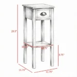White 2-Pack 2-Tier Side Tables – Nightstand with Open Shelf - Image 2