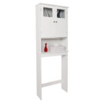 Double Doors Bathroom Cabinet White - Image 9