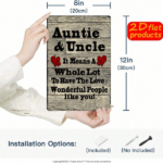 CIFbuy Vintage Metal Sign Auntie & Uncle Love Quote, Weatherproof" Weatherproof Rustproof Wall Decor, Red Heart Pattern 2D Flat Unframed Plaque, Heart Pattern 2D Flat Unframed Plaque, 7.87 Love Quote,ikTok, Love Quote,ikTok, t Self-pickup Logiopics - Image 3