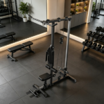 Black Lat Pull down Machine with Adjustable Seat And Flip-Up Footplate High/Low Pulley Home Gym Equipment - Image 9