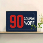 CIFbuy Vintage Metal Wall Sign 90 OFF Coupon Retro Iron Plaque 7.87x11.81 Inch Promotional Slogan Decor Durable 2D Flat TikTok, TikTok, t Self-pickup Logiopics - Image 3