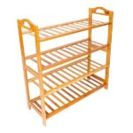Wood-plastic Board Six Tiers Carved Shoe Rack White B - Image 30